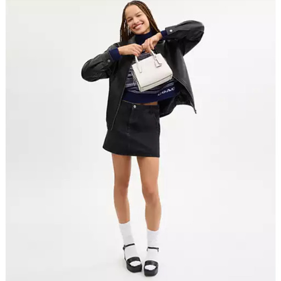 COACH Andrea Carryall Bag Crossbody In Leather/Silver/Chalk CP081 NWT - Picture 5 of 11